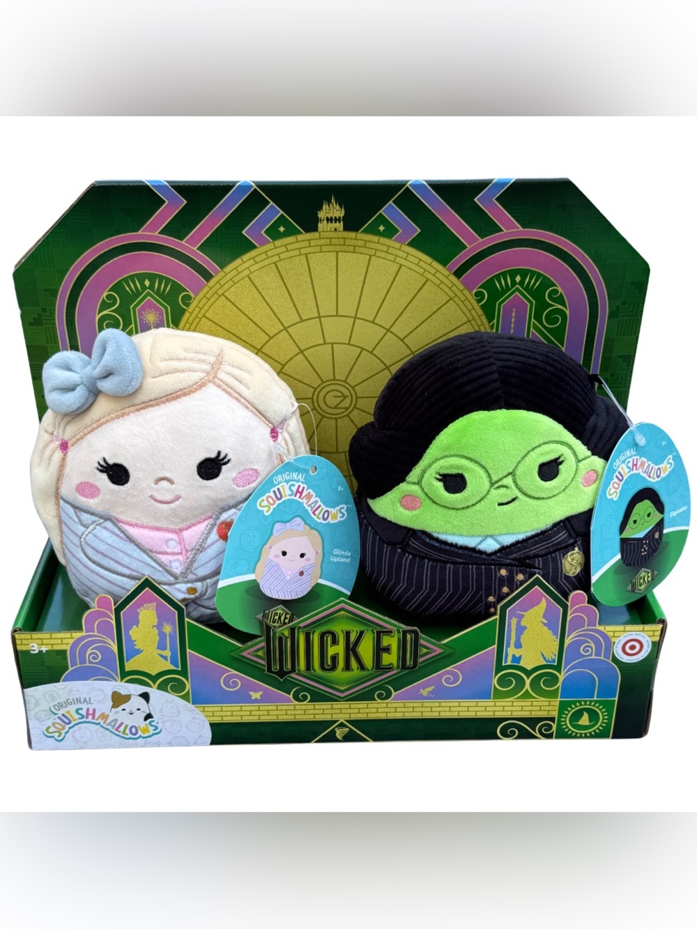 Wicked Glinda & Elphaba 5” Squishmallows 2-Pack Boxed Target Exclusive